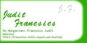 judit francsics business card